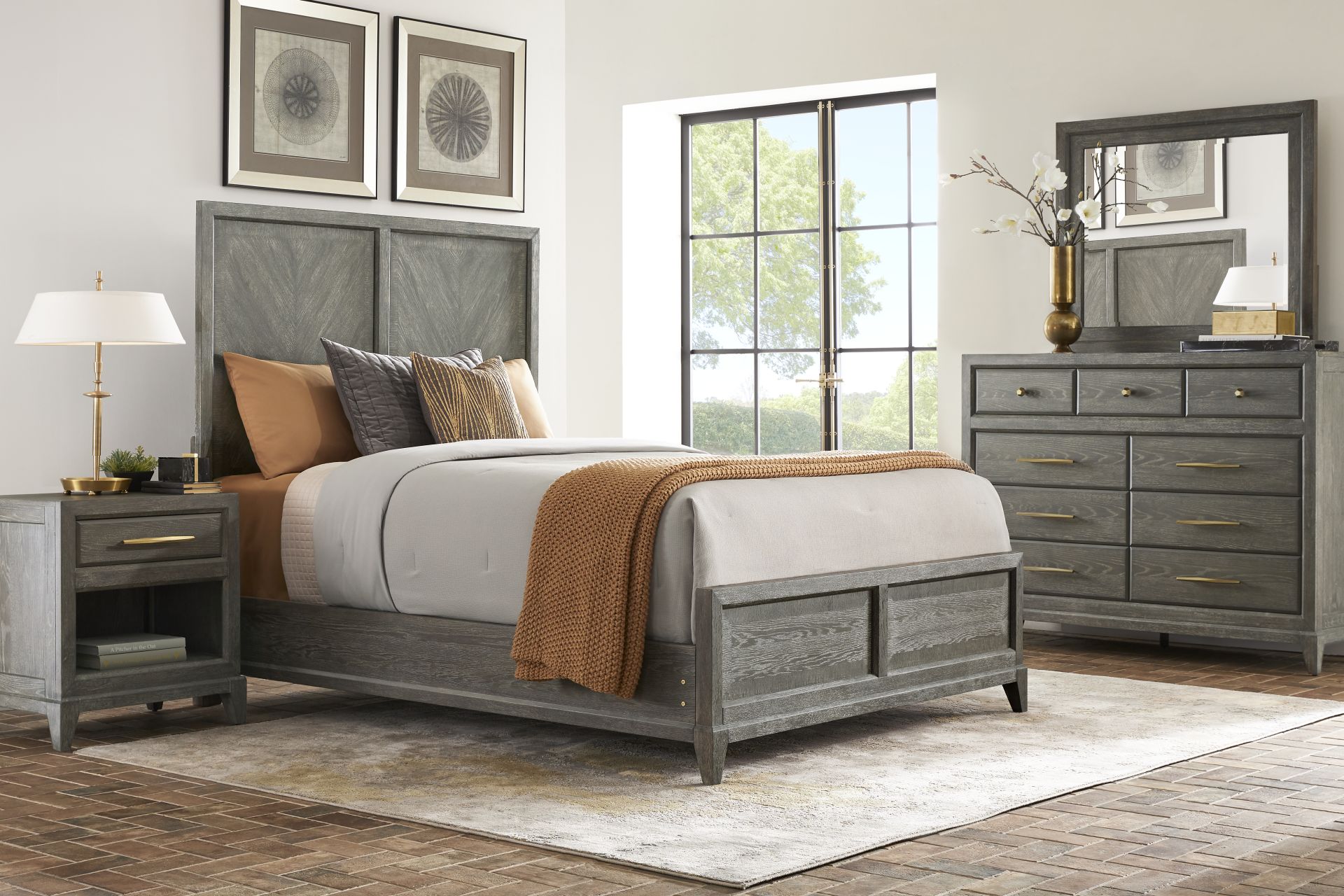 Kailey Park Charcoal 5 Pc Queen Panel Bedroom - Image 1