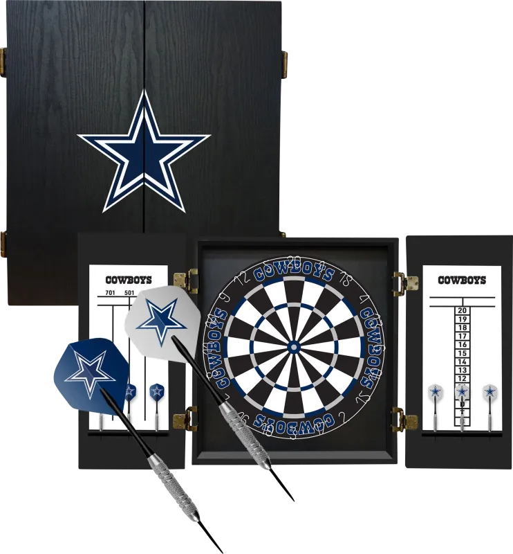 Dallas Cowboys Black Dartboard Set