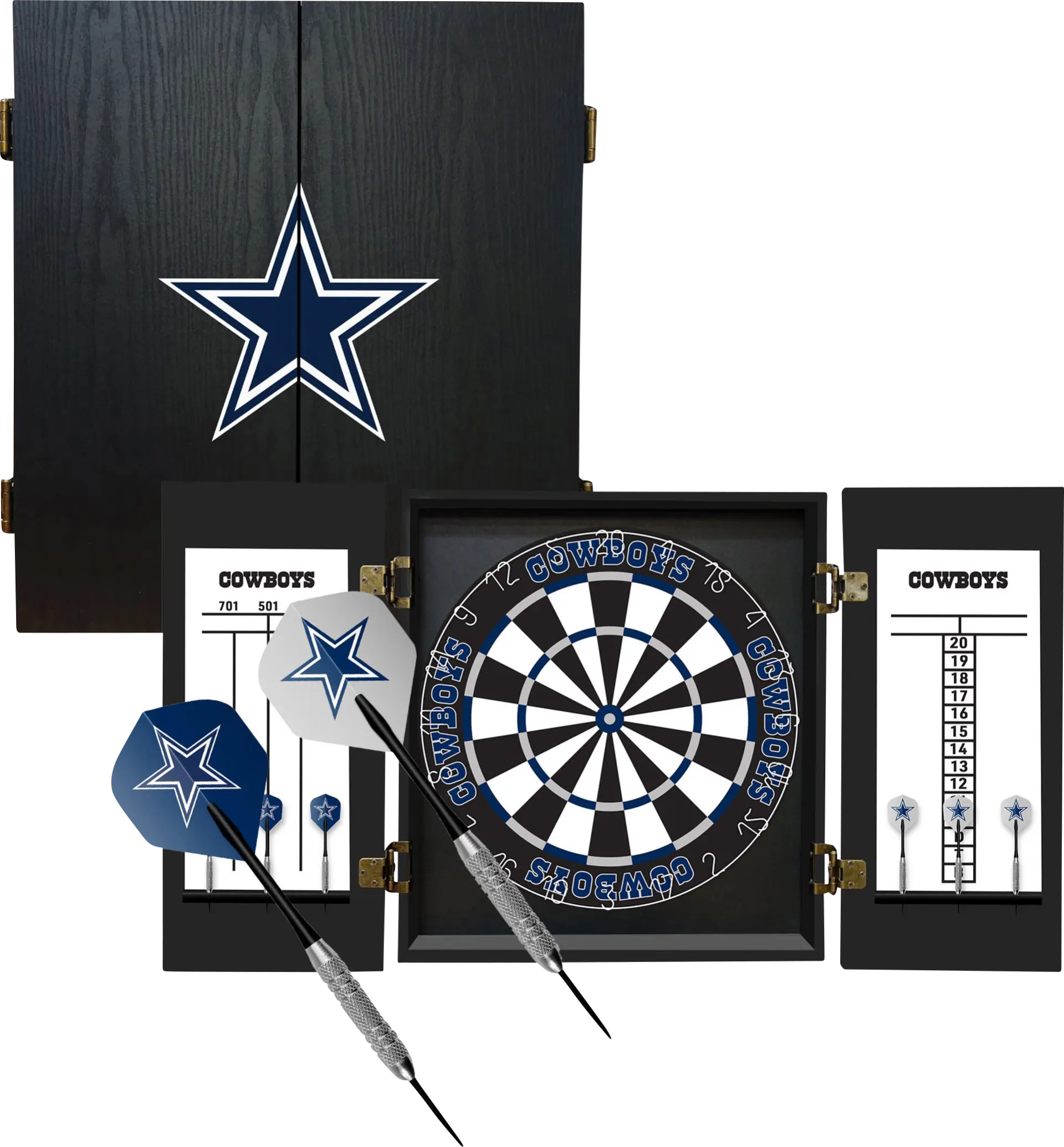 Dallas Cowboys Black Dartboard Set