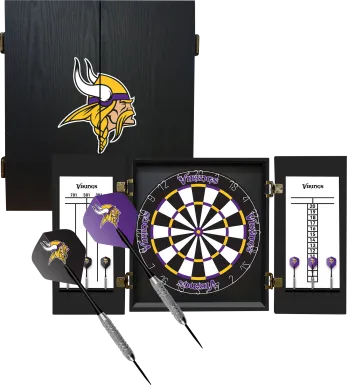 Minnesota Vikings Black Dartboard Set