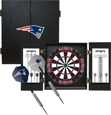 New England Patriots Black Dartboard Set