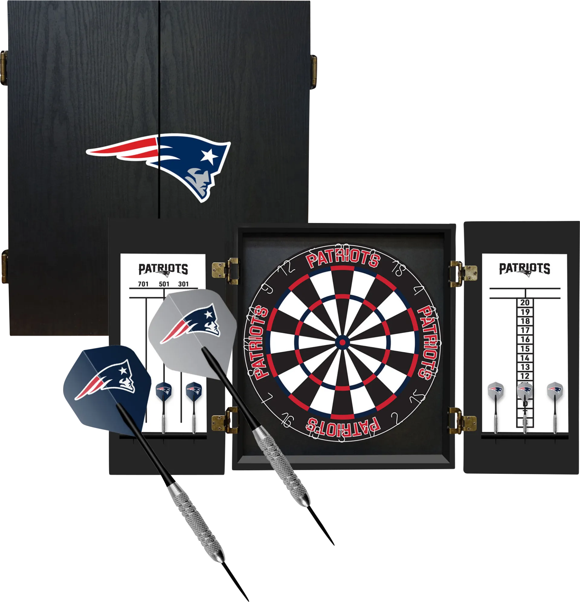 New England Patriots Black Dartboard Set - Image 1