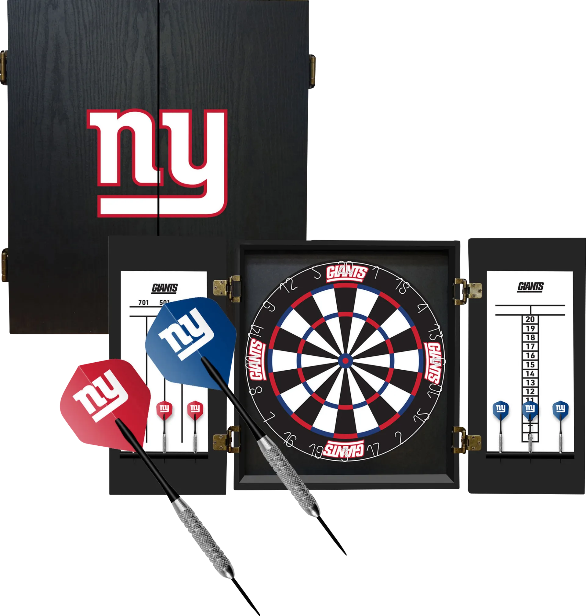 New York Giants Black Dartboard Set - Image 1