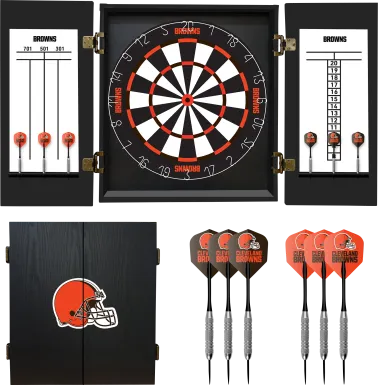 Cleveland Browns Black Dartboard Set