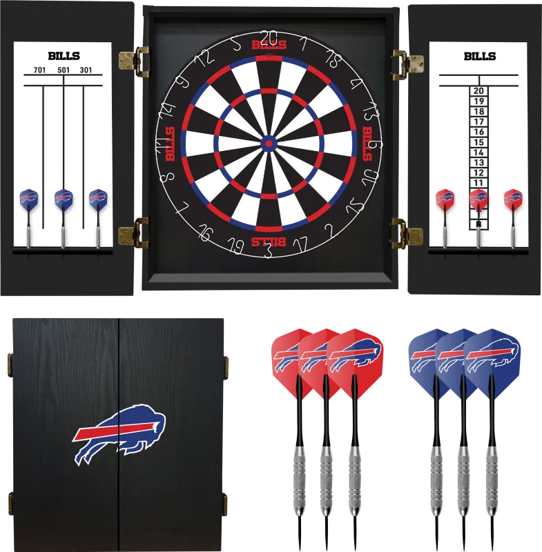 Buffalo Bills Black Dartboard Set