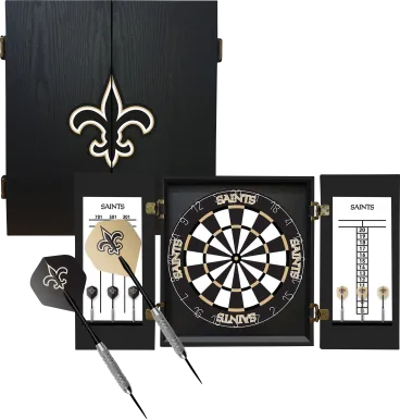 New Orleans Saints Black Dartboard Set