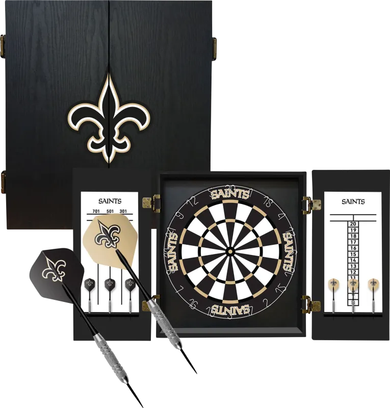 New Orleans Saints Black Dartboard Set