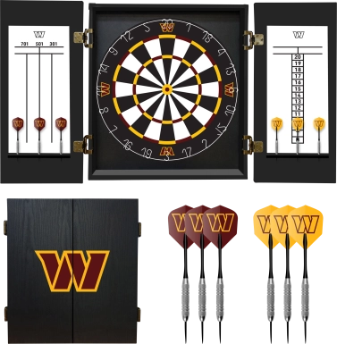 Washington Commanders Black Dartboard Set