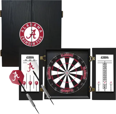 University of Alabama Black Dartboard Set