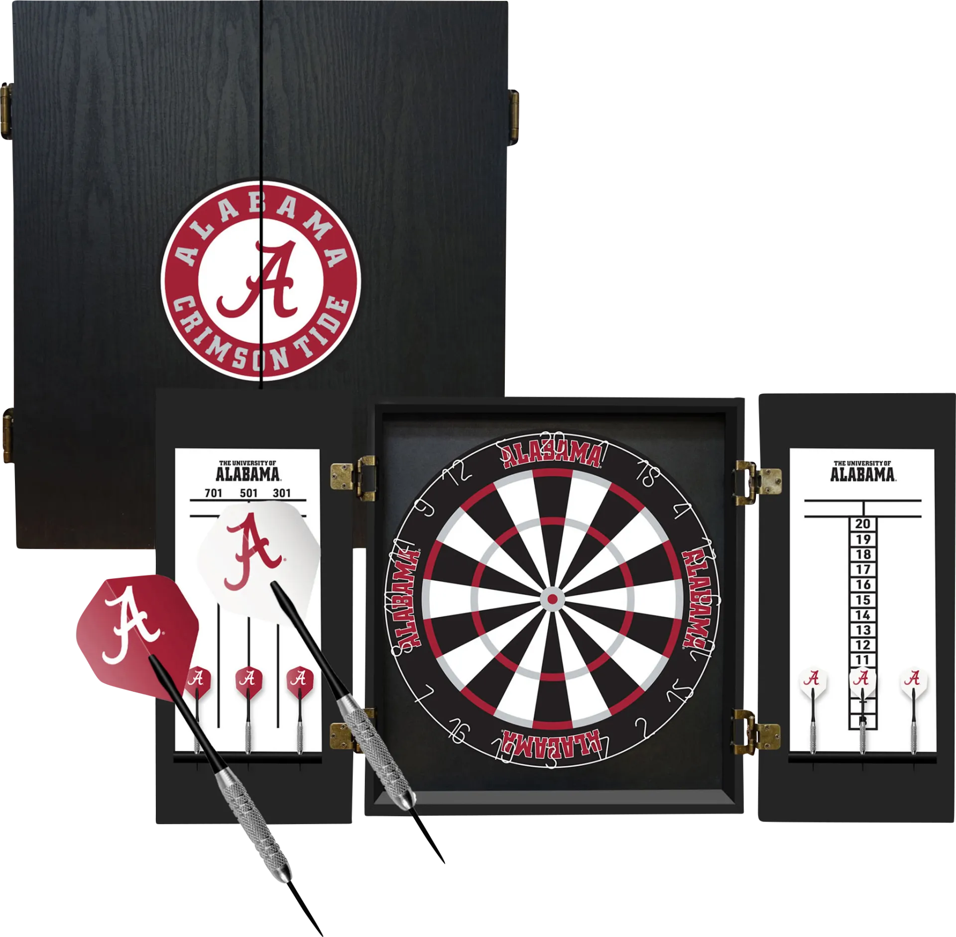 University of Alabama Black Dartboard Set - Image 1
