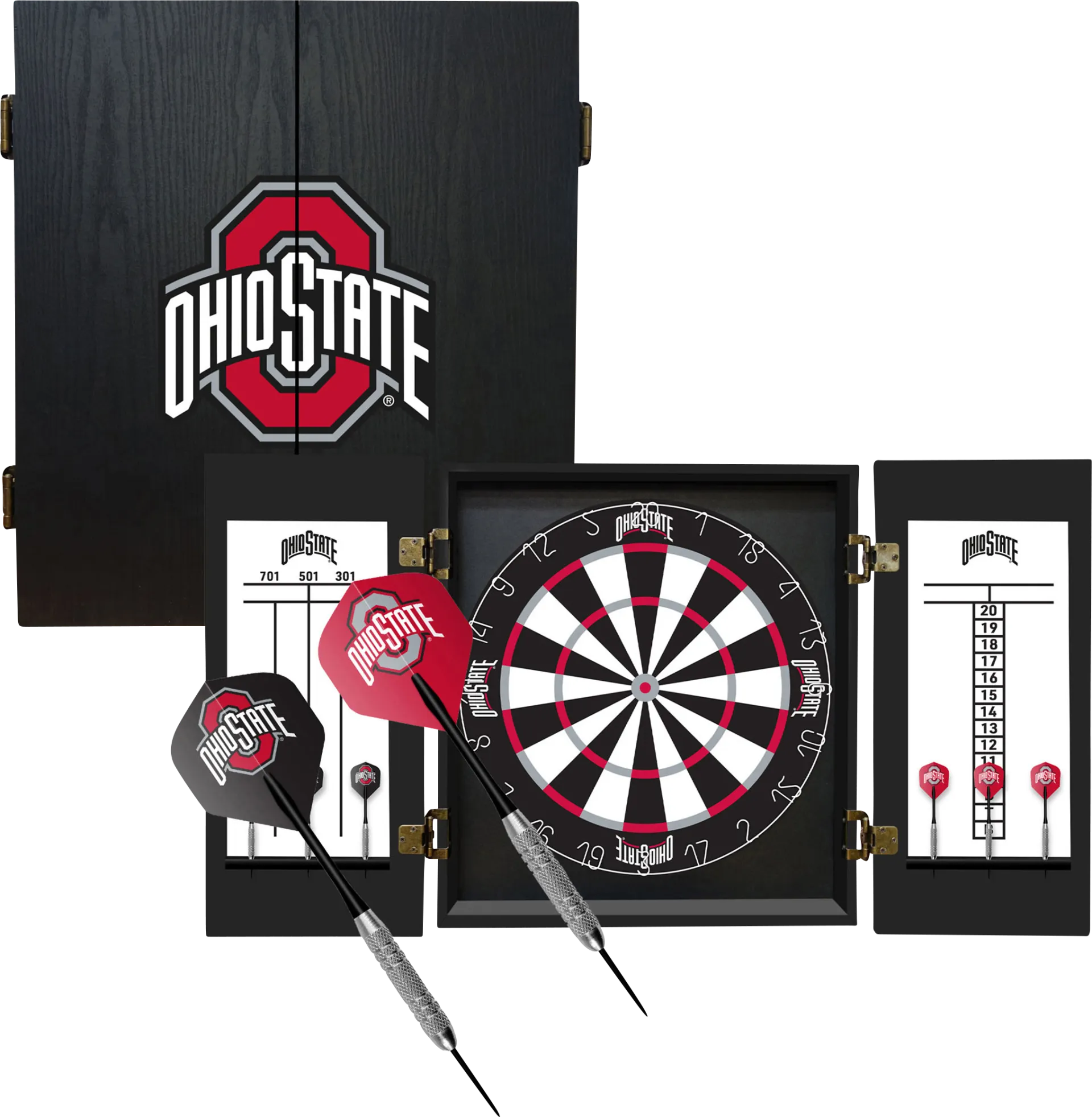 Ohio State Black Dartboard Set - Image 1