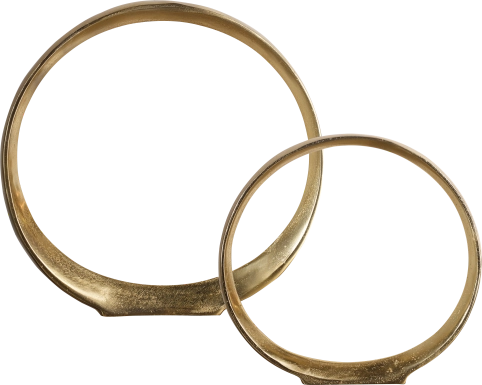 Ercie Gold Sculpture, Set of 2