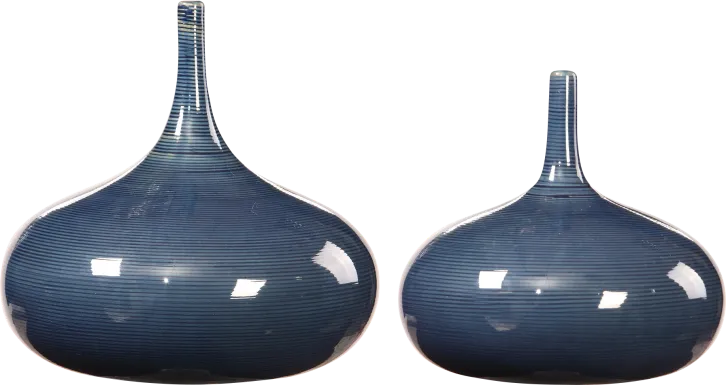Dariya Blue Vase, Set of 2