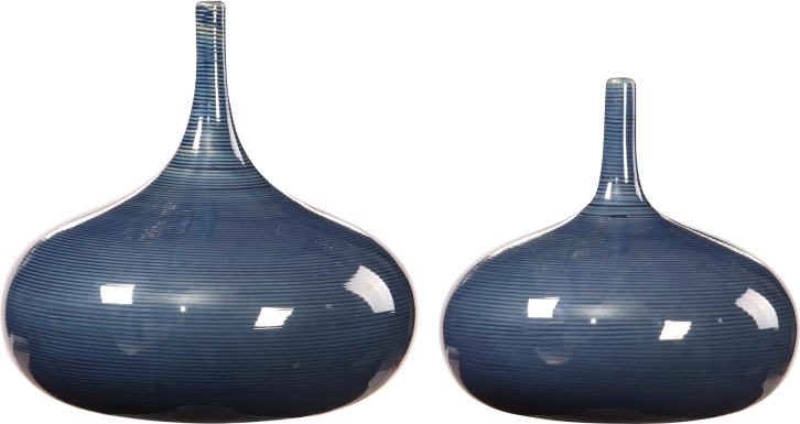 Dariya Blue Vase, Set of 2