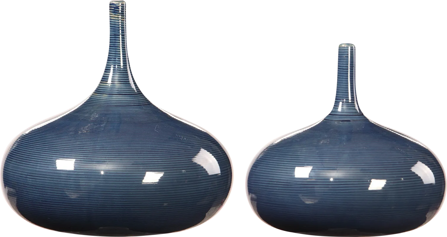 Dariya Blue Vase, Set of 2