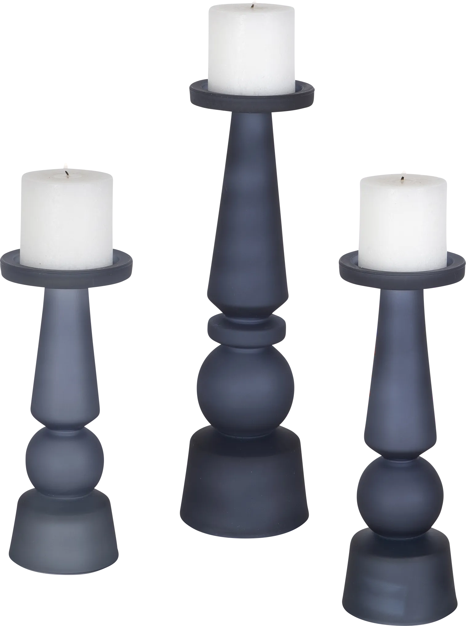 Jionna Blue Candle Holder, Set of 3 - Image 1