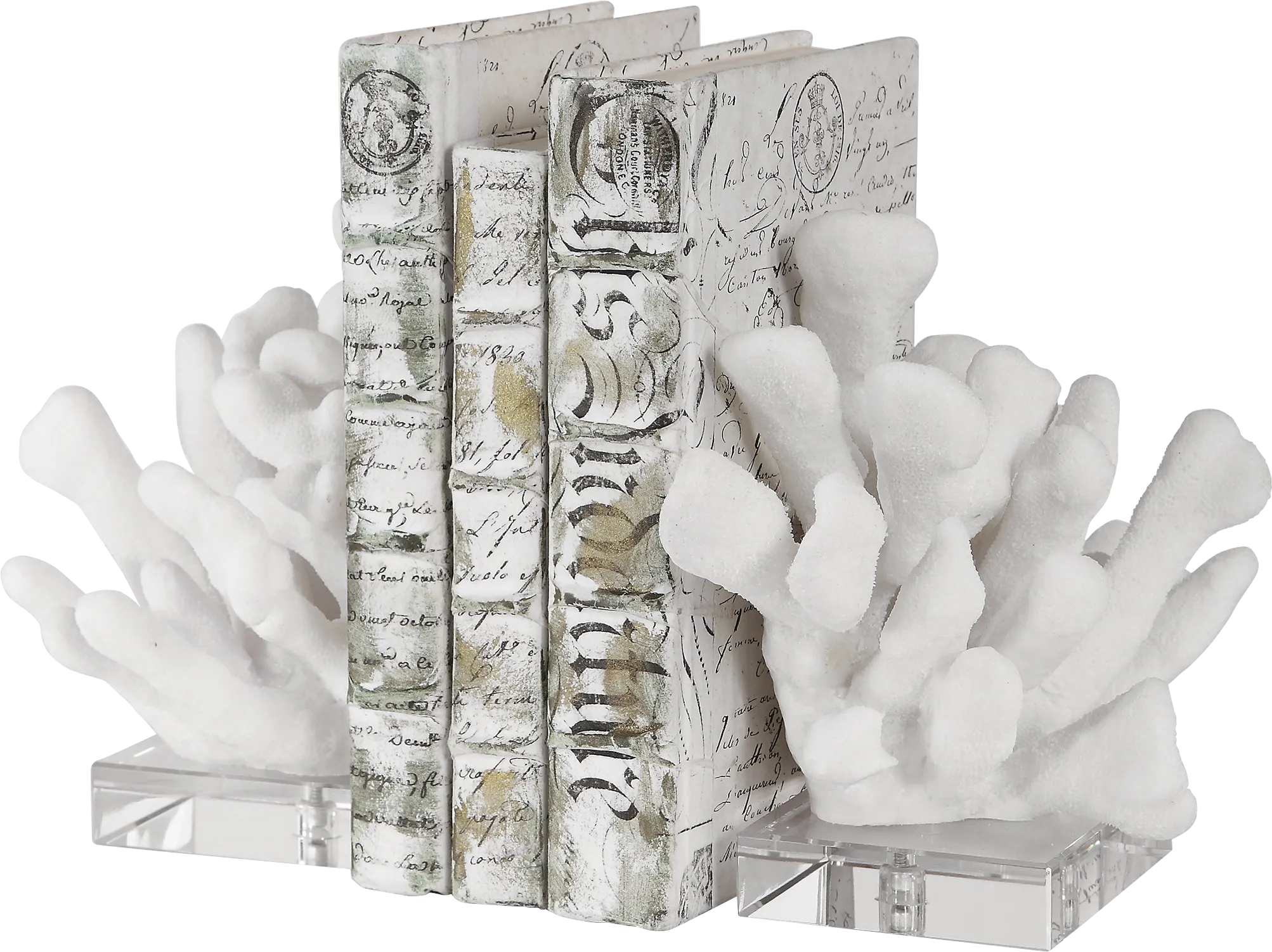 Toliver White Bookend, Set of 2