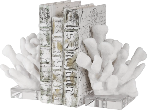 Toliver White Bookend, Set of 2