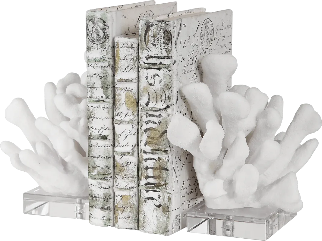 Toliver White Bookend, Set of 2