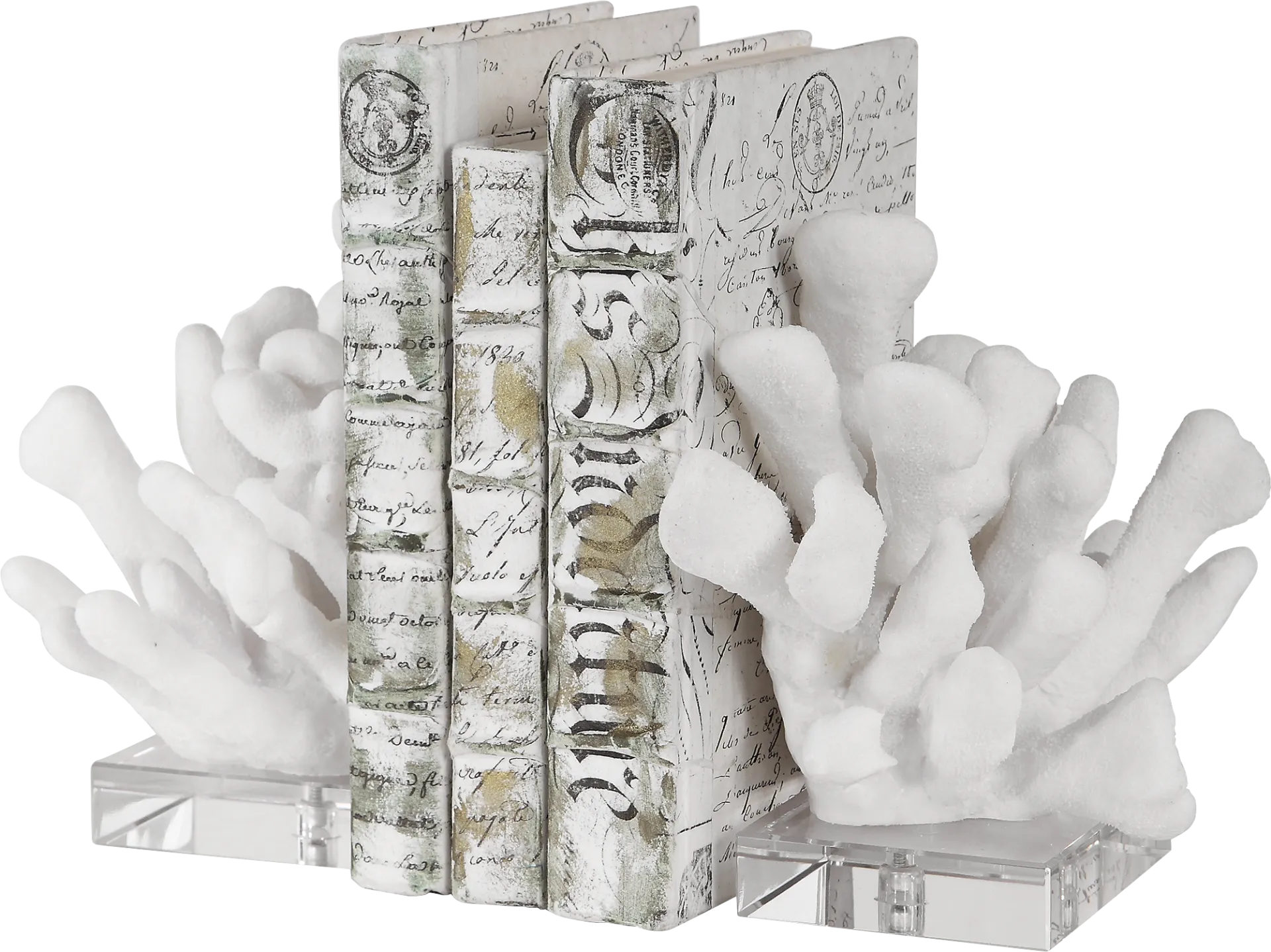 Toliver White Bookend, Set of 2 - Image 1