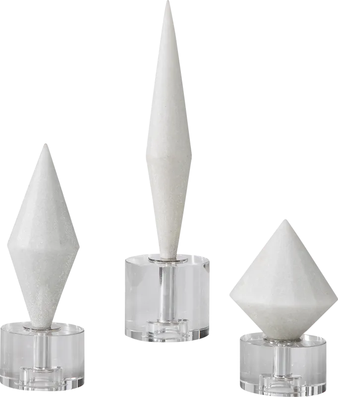 Larosa White Sculpture, Set of 3