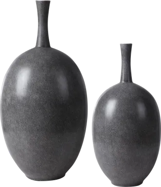 Rubino Gray Vase, Set of 2