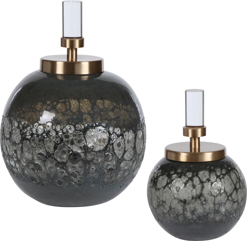 Fiorella Blue Decor Bottle, Set of 2