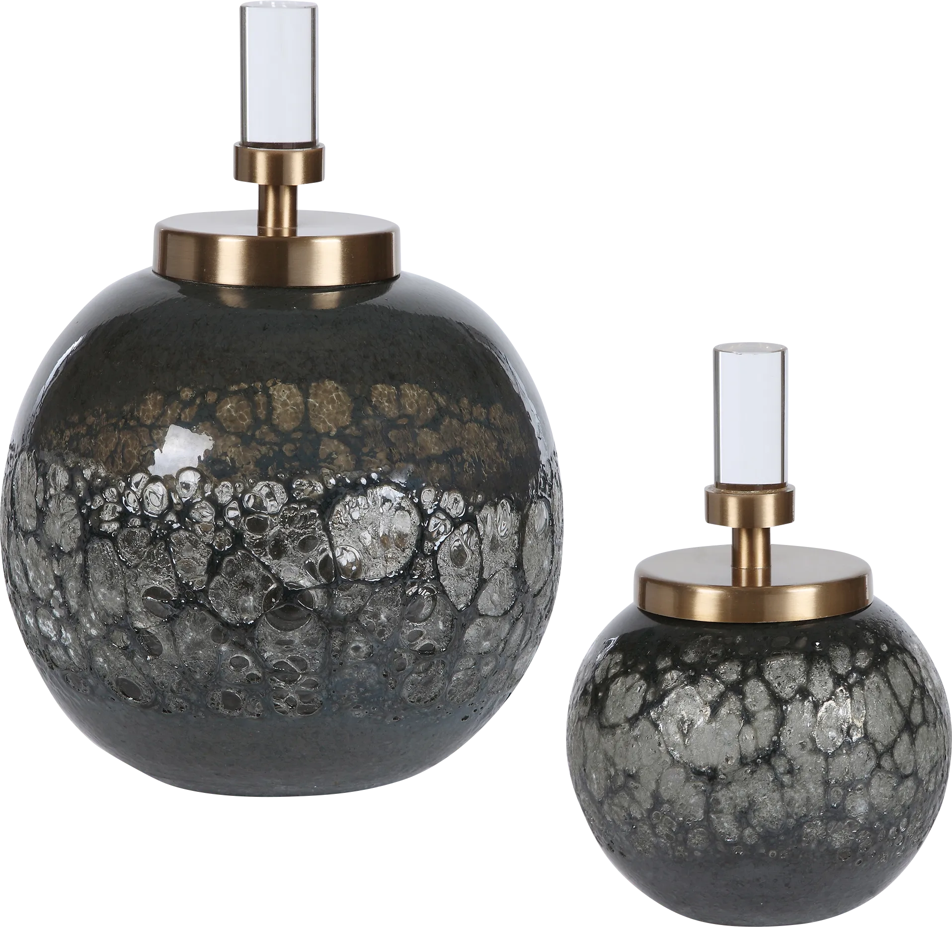 Fiorella Blue Decor Bottle, Set of 2 - Image 1