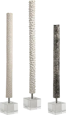 Carletta White Sculpture, Set of 3