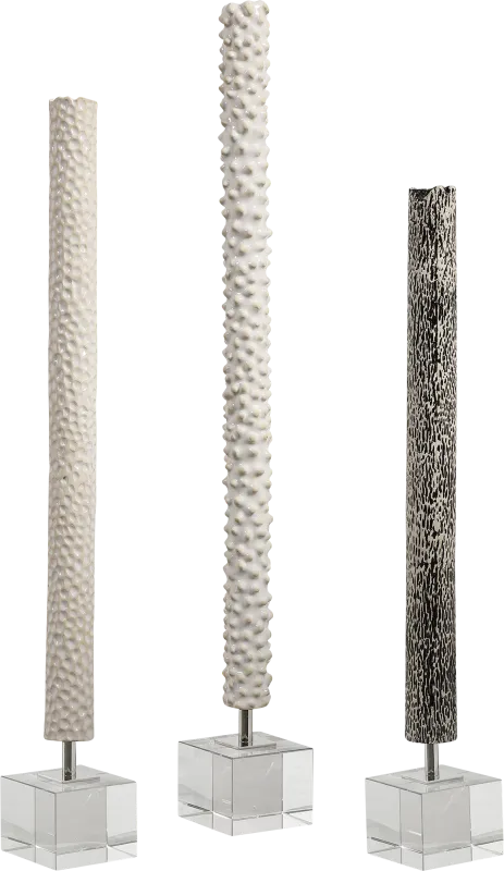 Carletta White Sculpture, Set of 3