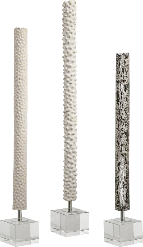 Carletta White Sculpture, Set of 3