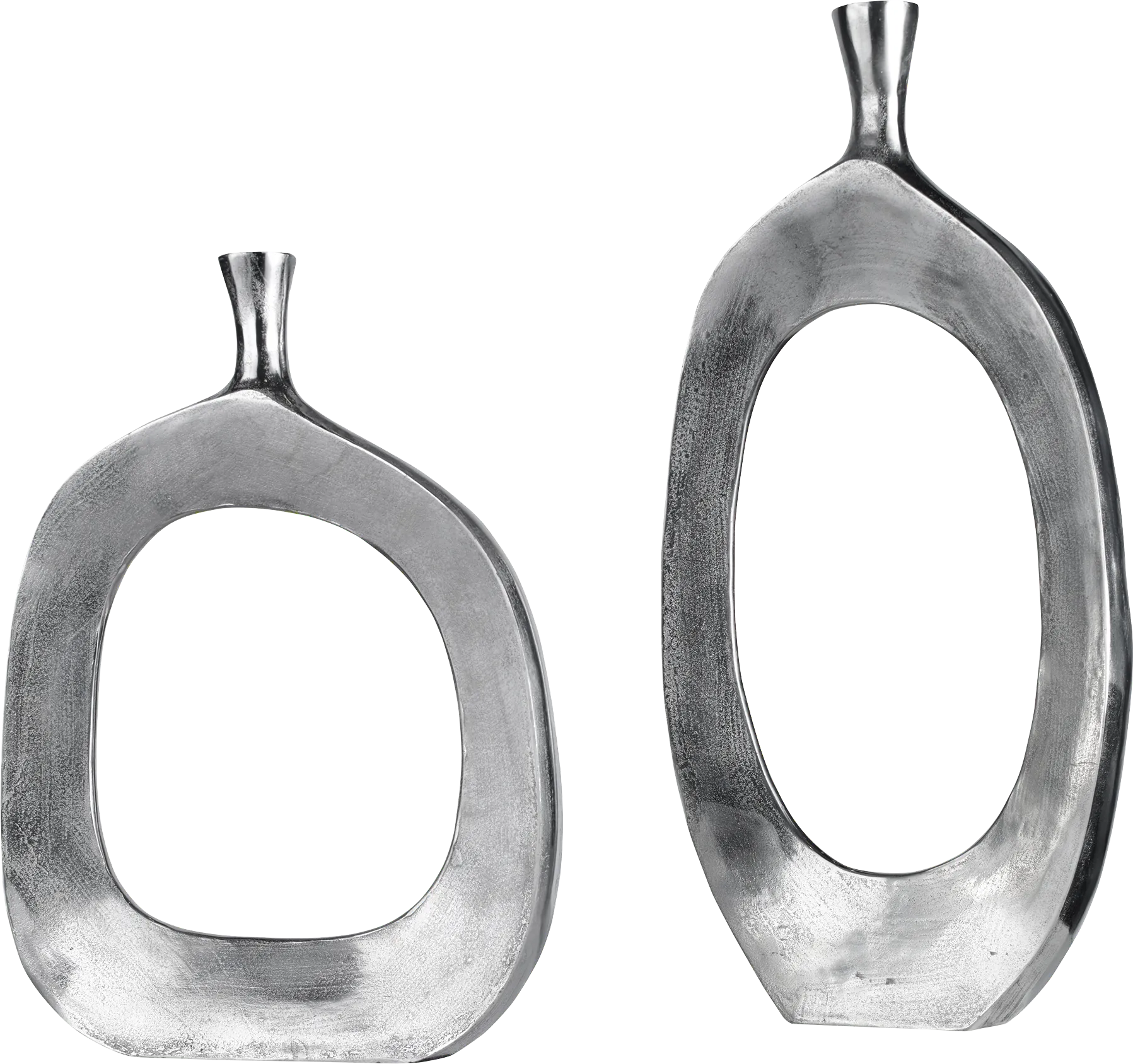 Parisi Silver Vase, Set of 2