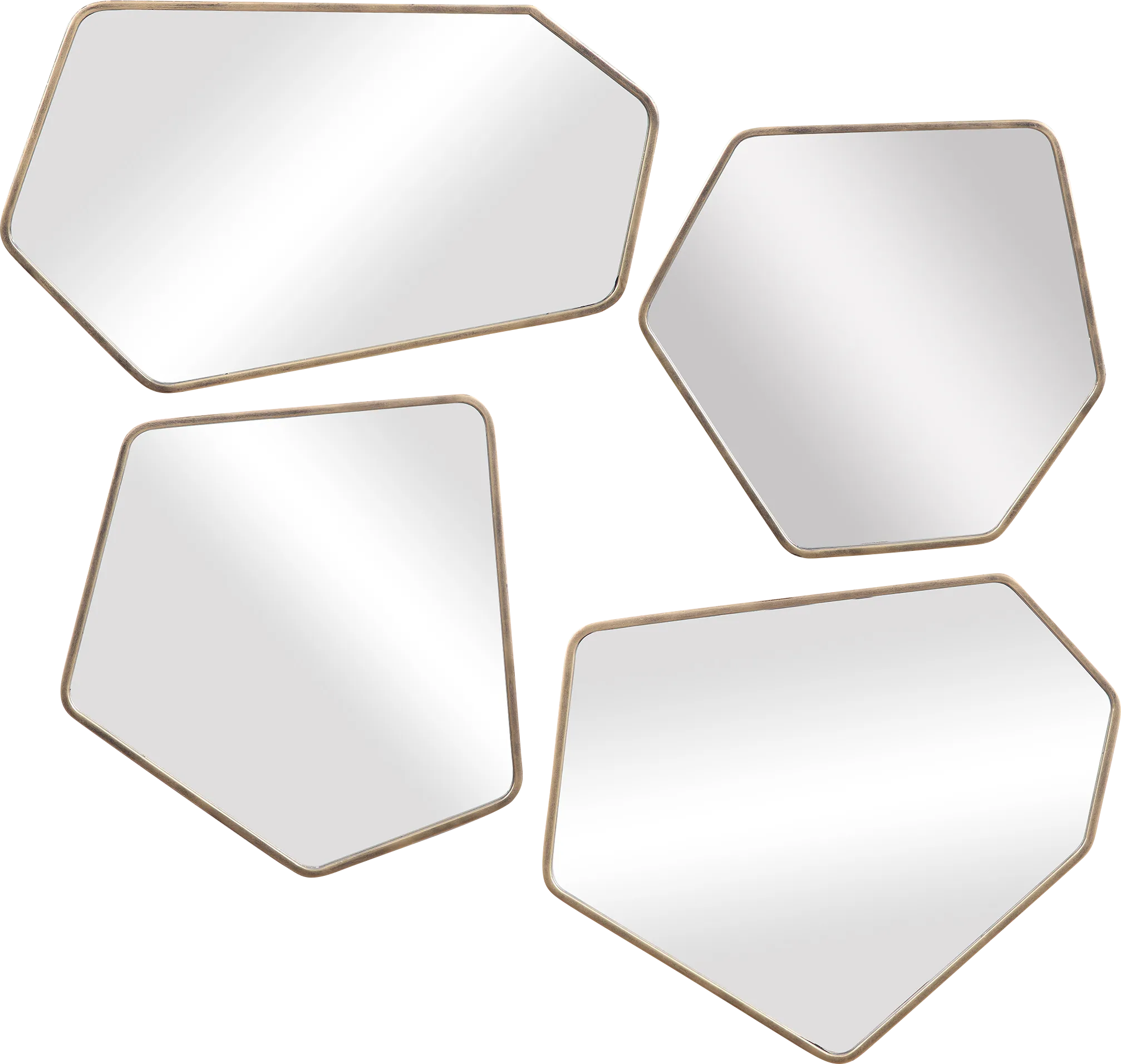 Dariane Gold Mirror, Set of 4