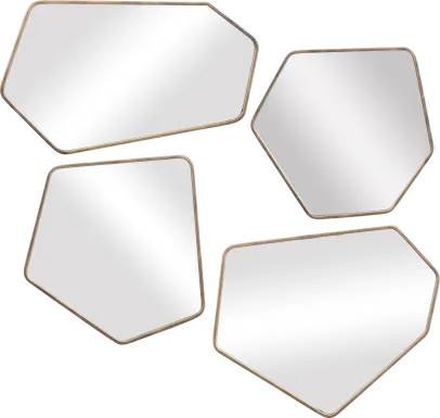 Dariane Gold Mirror, Set of 4