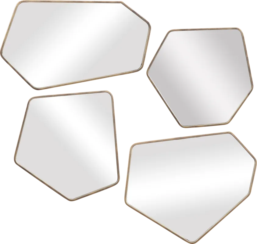 Dariane Gold Mirror, Set of 4
