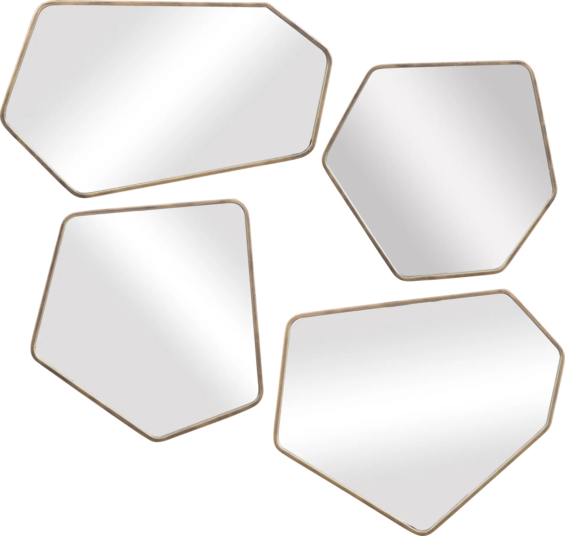 Dariane Gold Mirror, Set of 4