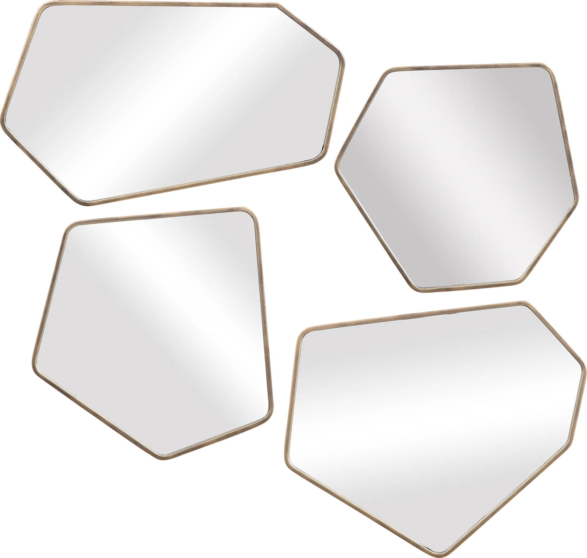 Dariane Gold Mirror, Set of 4 - Image 1