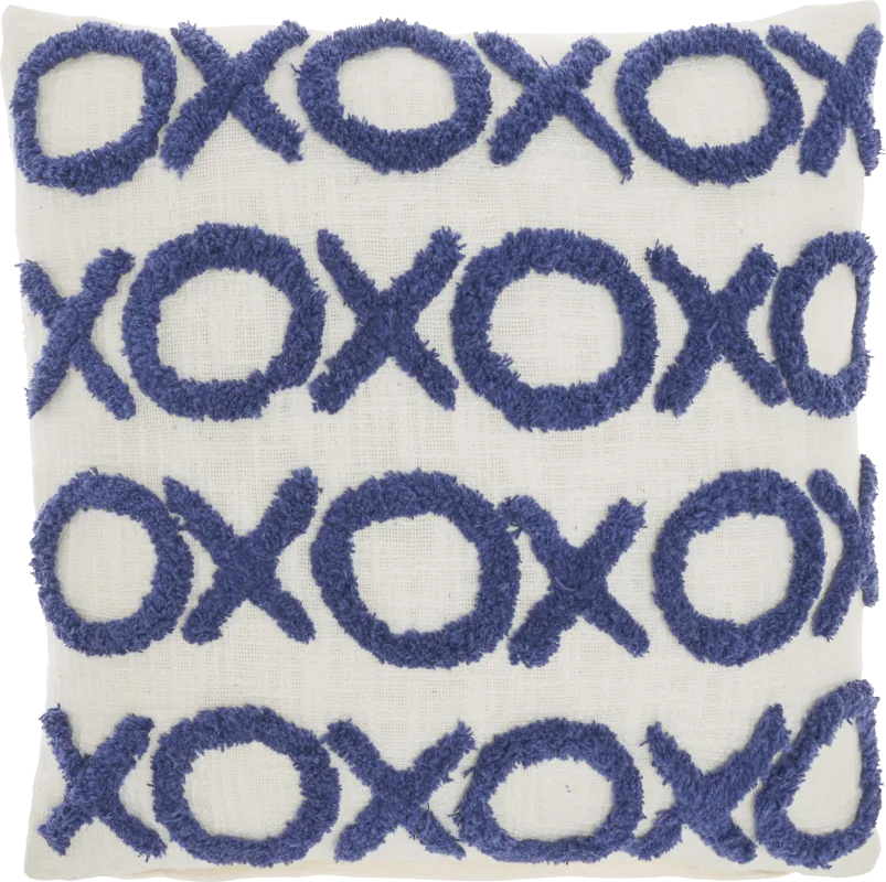 Kids Besos Lane Blue Throw Pillow