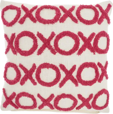 Kids Besos Lane Pink Throw Pillow