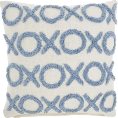 Kids Besos Lane Light Blue Throw Pillow