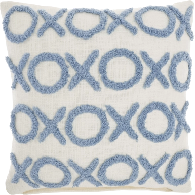 Kids Besos Lane Light Blue Throw Pillow