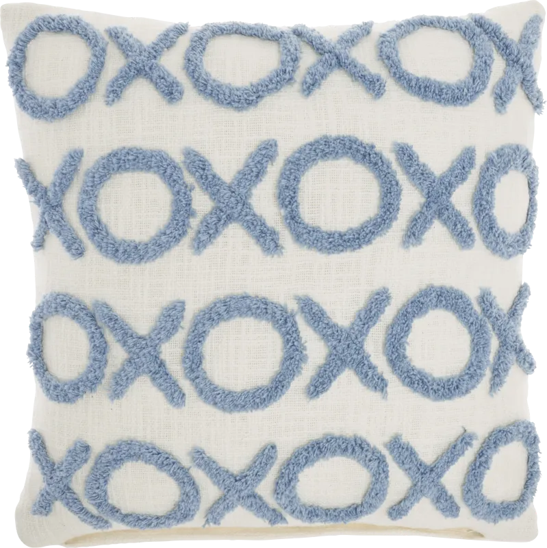 Kids Besos Lane Light Blue Throw Pillow