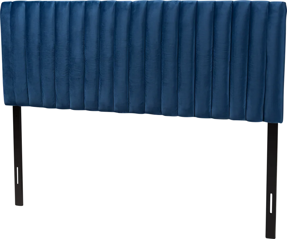 Bunchberry Navy Queen Upholstered Headboard