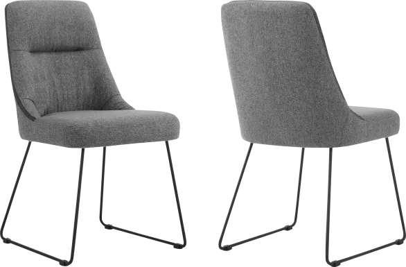 Quinnlane Gray Dining Chair, Set of 2
