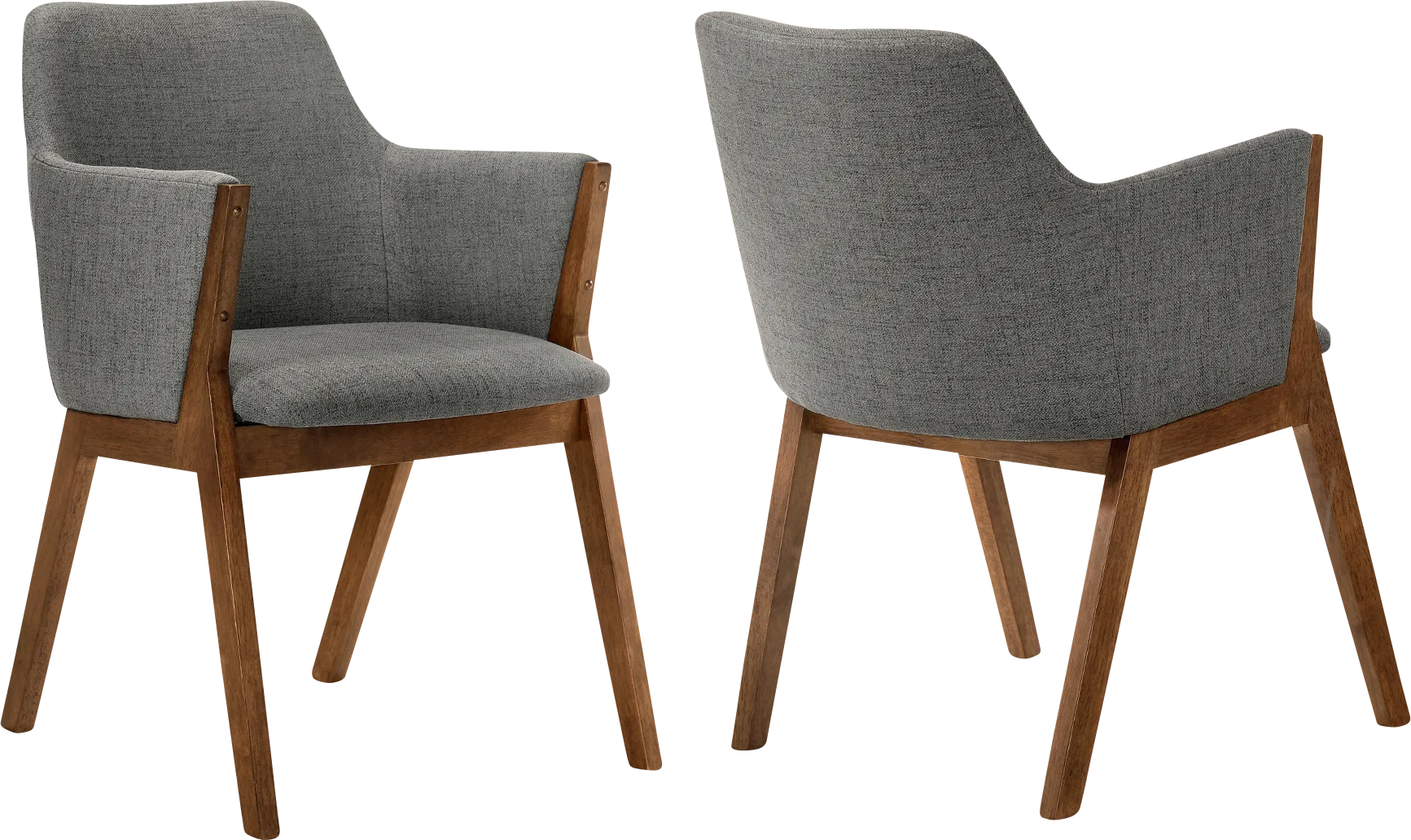 Enzaran Charcoal Dining Chairs, Set of 2 - Thumbnail - Image 1