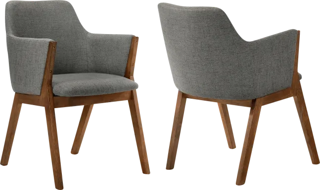 Enzaran Charcoal Dining Chairs, Set of 2