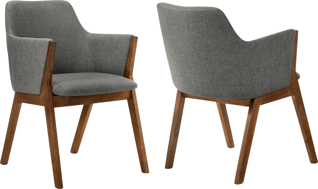 Enzaran Charcoal Dining Chairs, Set of 2