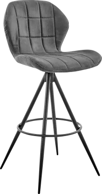 Carissan Charcoal Counter Height Stool