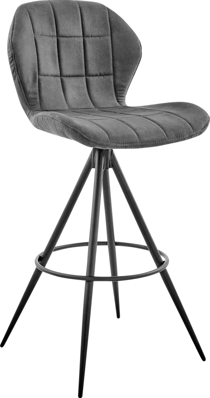 Carissan Charcoal Counter Height Stool