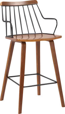 Gileslane Walnut Counter Height Stool